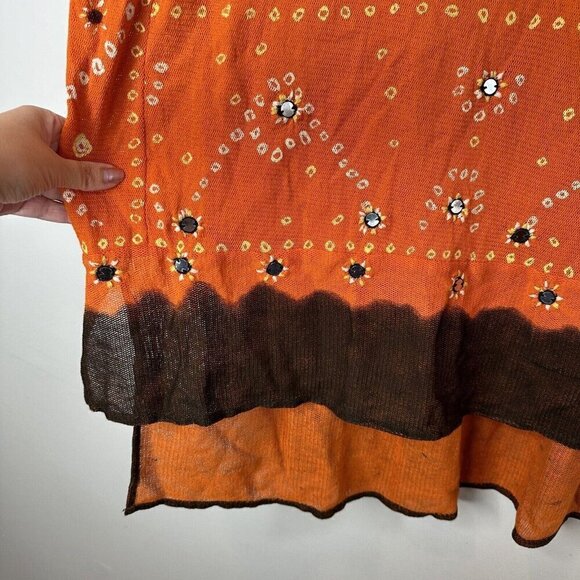 Orange and Brown Women's Top - Picture 5 of 15